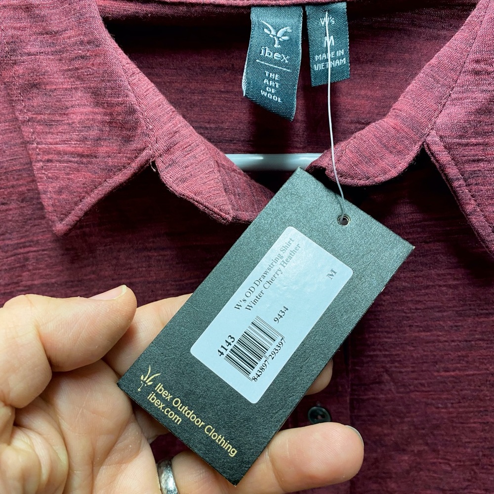 Ibex NWT Women’s OD Drawstring Shirt